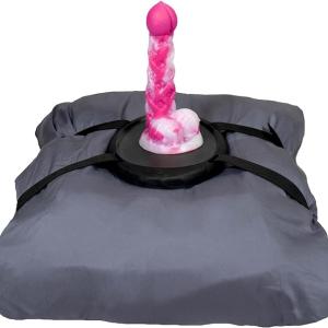 Suction Cup Dildo Mount – Strap on a Pillow or Towel, Sex Swing, Sex Chair, Dildo Holder, Dildo Machine, Platform Base for Adult Sex Toys (Black)