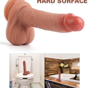 Realistic Dildo for Beginners Lifelike Huge Silicone Dildo, with Strong Suction Cup for Hands-Free Play, Realistic Penis for G-Spot Stimulation Dildos Anal Sex Toys for Women and Couple 7.7 "