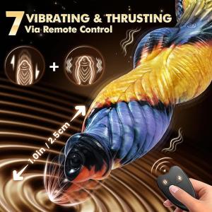 Thrusting Dildo Sex Toys Vibrator - 10.2" 4IN1 Huge Thick Dildos Anal Toys, Monster Big Dildo Upgraded App Remote Control Multi-Modes