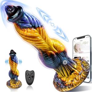 Thrusting Dildo Sex Toys Vibrator - 10.2" 4IN1 Huge Thick Dildos Anal Toys, Monster Big Dildo Upgraded App Remote Control Multi-Modes